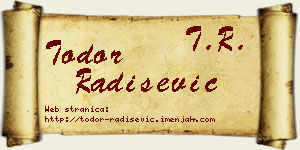 Todor Radišević vizit kartica